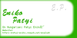 eniko patyi business card